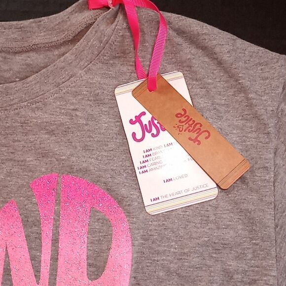 Girls Justice Graphic Side Tie T Shirt - Picture 5 of 5